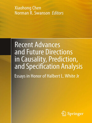 cover image of Recent Advances and Future Directions in Causality, Prediction, and Specification Analysis
